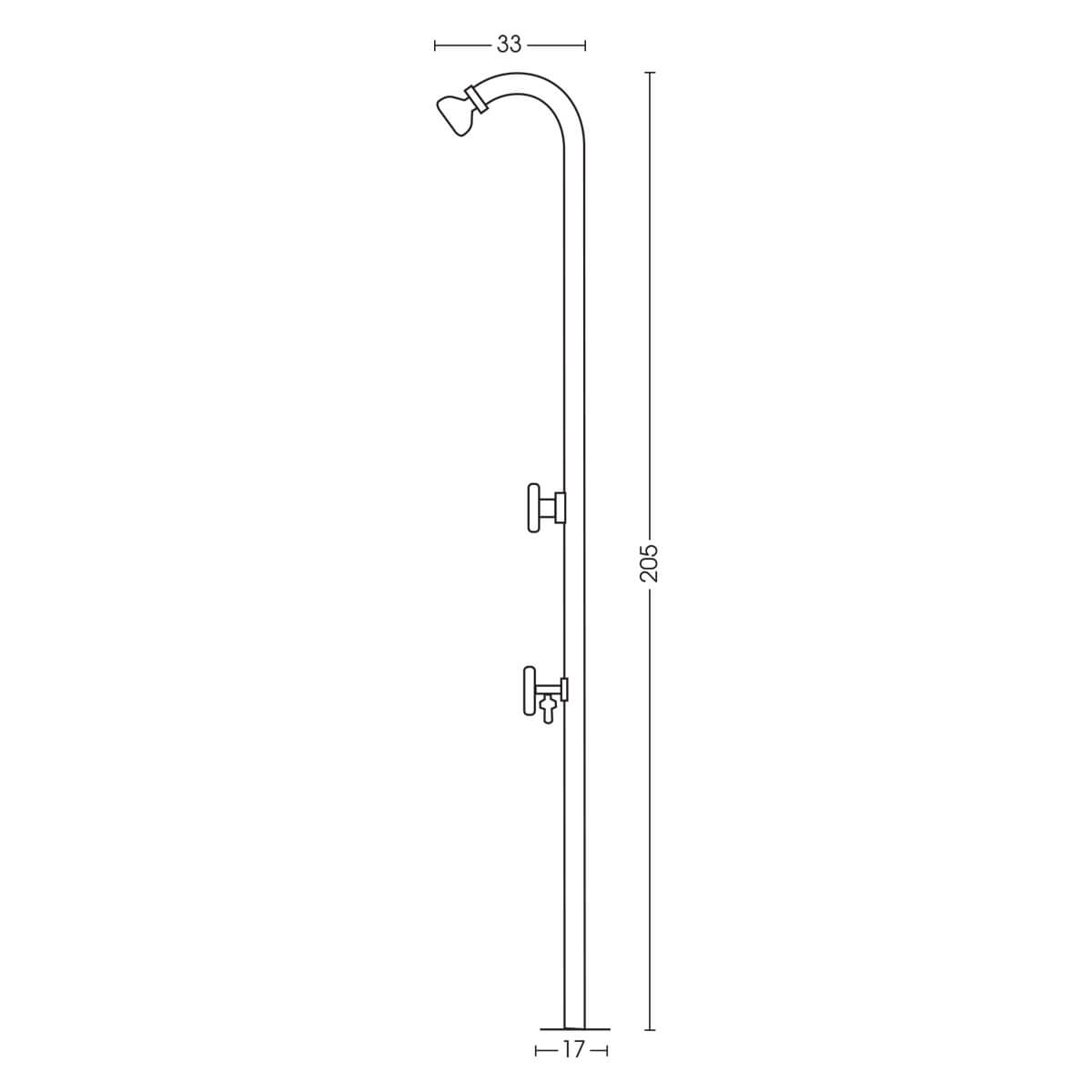Doccia da Giardino con Miscelatore Belfer 42D4 Rosso