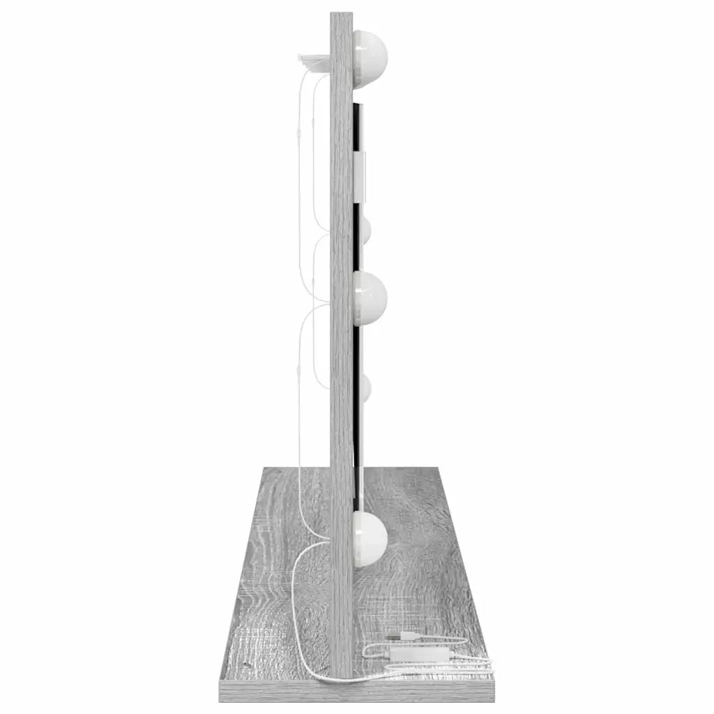 Specchio da Vanità Grigio Sonoma 80 x 45 x 18 cm Rettangolare 868322