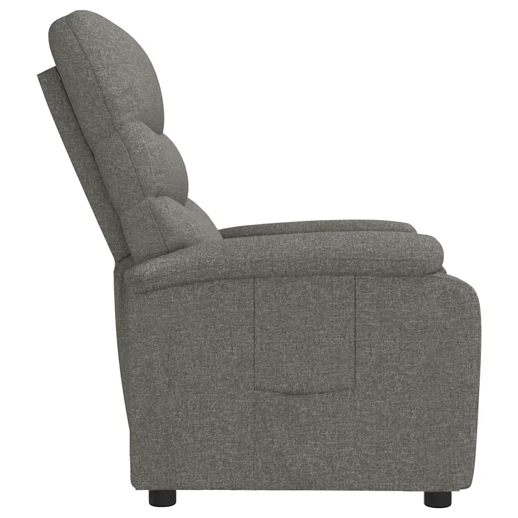 Poltrona Reclinabile in Tessuto Grigio Scuro 342701