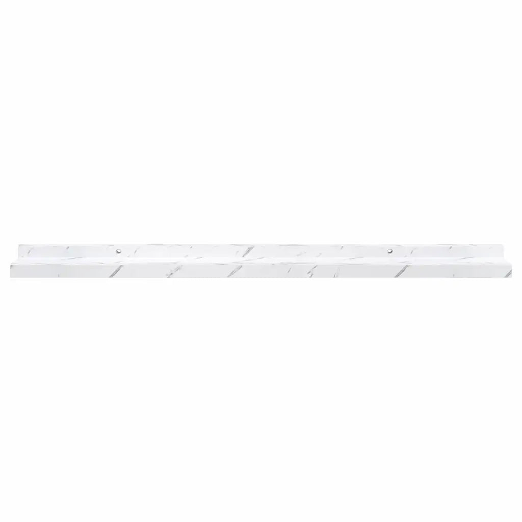 Scaffale da parete 2 pz Marmo Bianco 80 x 9 x 3 cm