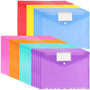 Documenti A4, 40 pezzi, cartellino documenti 7 colori con bordo 11-galetti e spazio per etichette, fodero trasparente A4 per l'organizzazione dei documenti