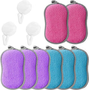 Set di 8 spazzole per pulire la spugna - spazzola da cucina a doppia faccia.