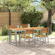Set da Pranzo per Giardino 5 pcs Grigio 3284363