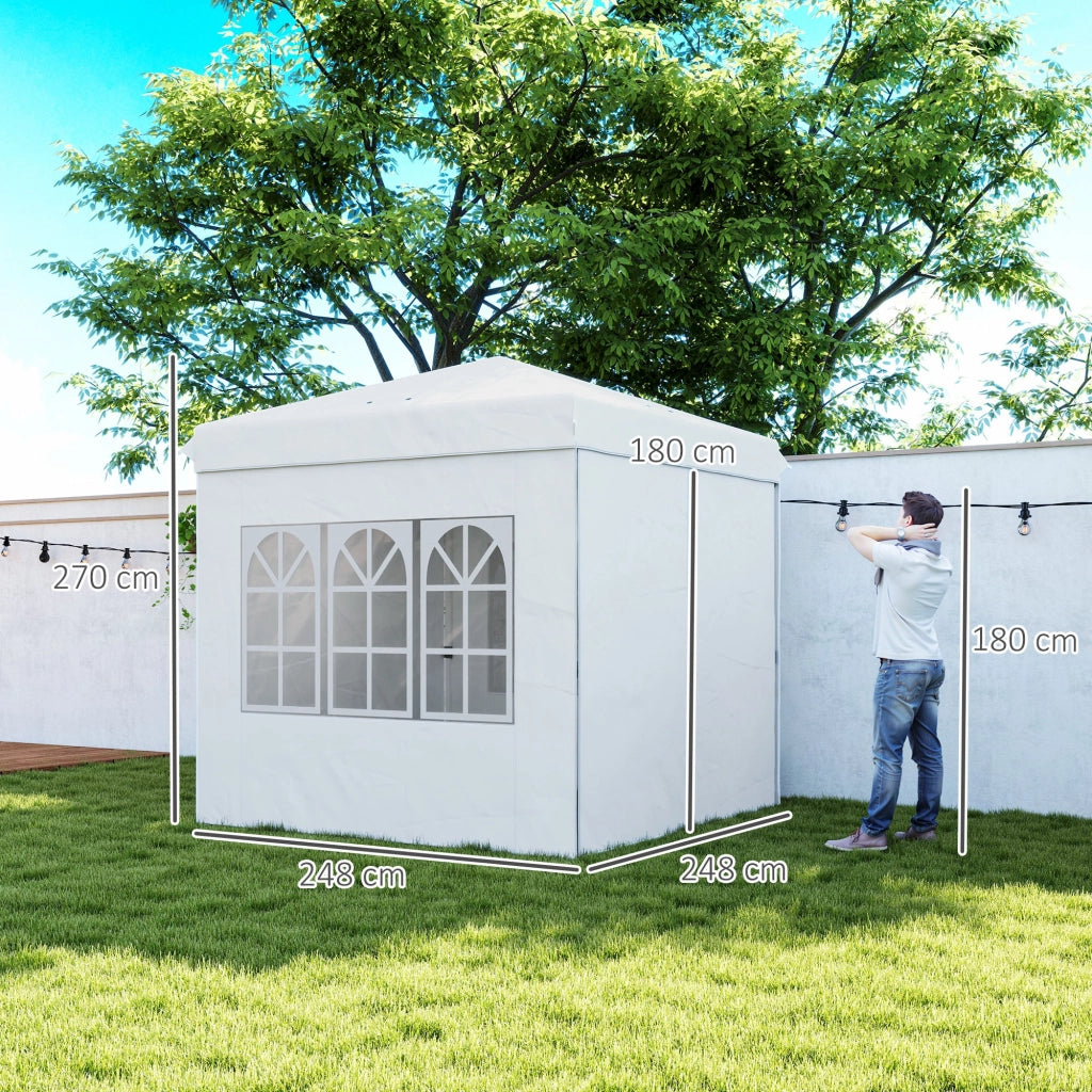 Carpa Plegable Pop-up ¨C zephmum ¨C 2.5x2.5 m Bianco