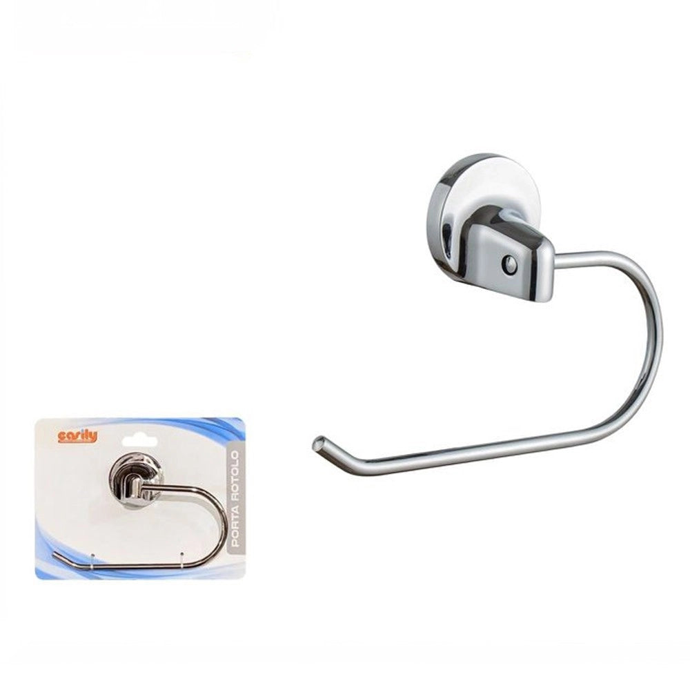 Trade Shop - Porta Rotolo Carta Igienica Supporto Bagno Wc Toilette Fissaggio A Parete 79808 -