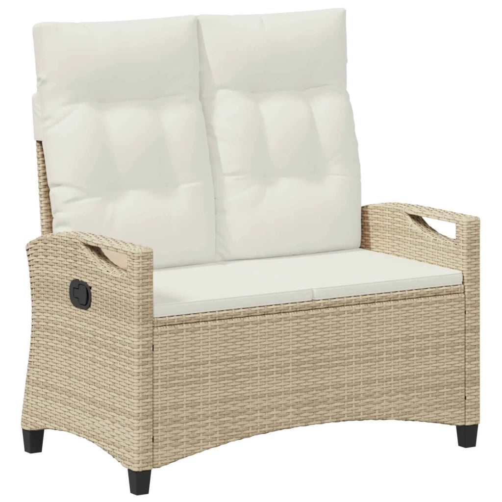 Panchina da giardino Beige e Crema 105 x 60 x 112 cm