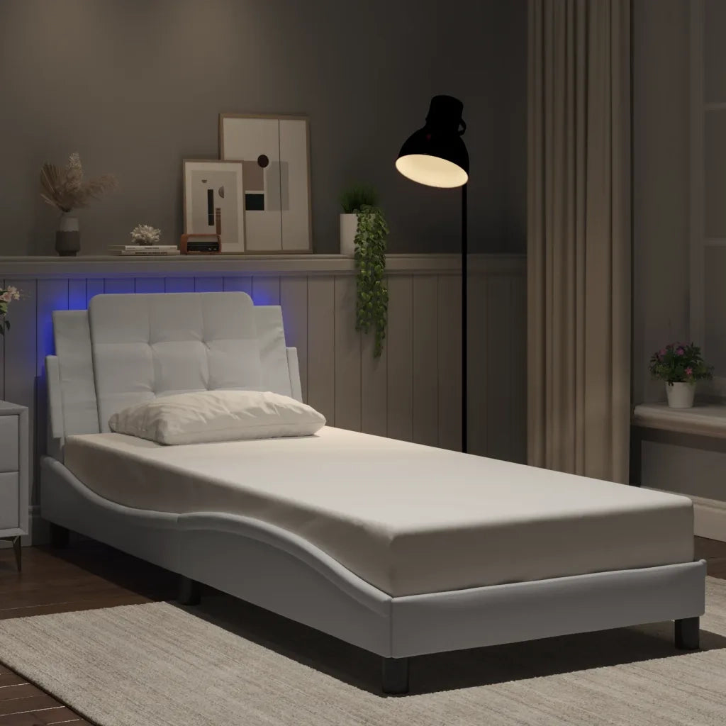 Giroletto con LED senza Materasso Zadar Bianco 100x200 cm 3214090