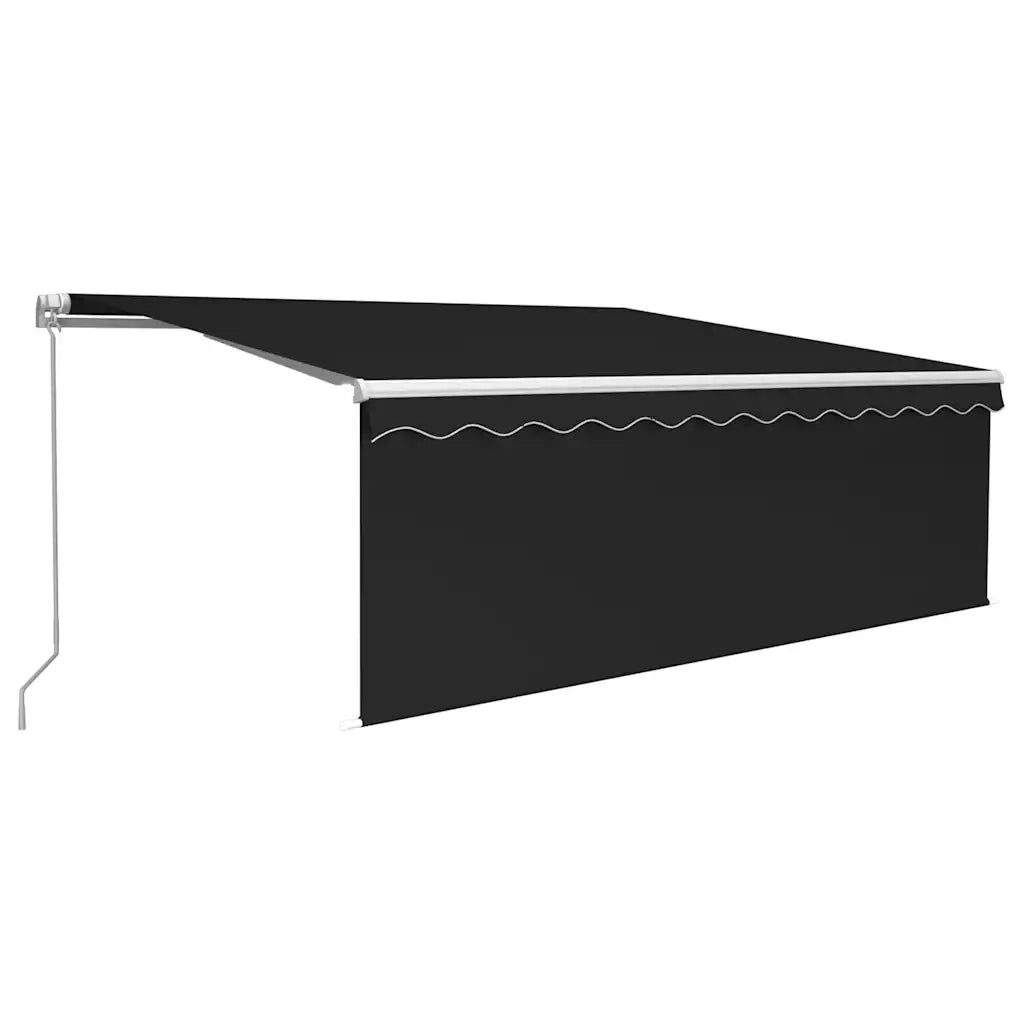 Tenda da Sole Retrattile Manuale con Parasole 4,5x3 m Antracite 3069319