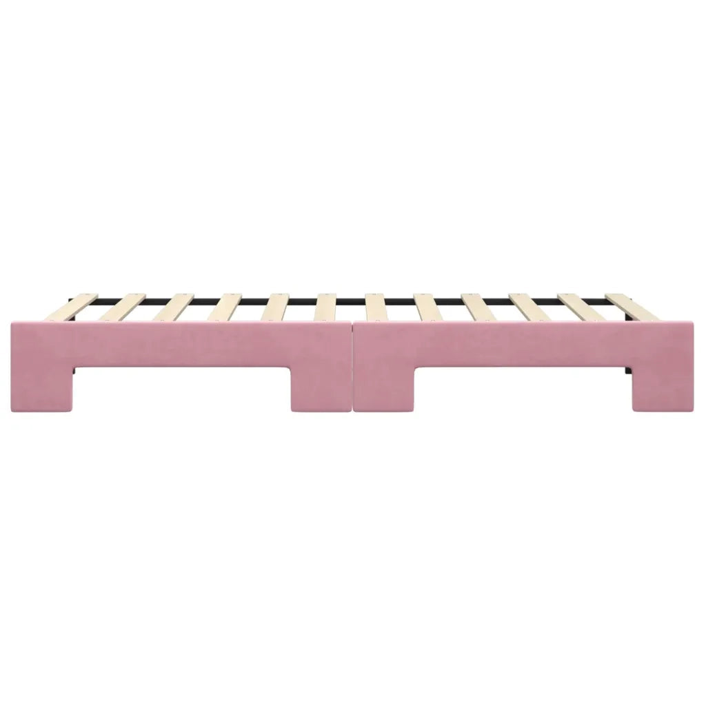 Divano Letto con Letto Estraibile Rosa 80x200 cm in Velluto 3197767