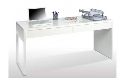 SCRIVANIA PORTACOMPUTER TOUCH CON 2 CASSETTI CM. 138X50X75H BIANCO