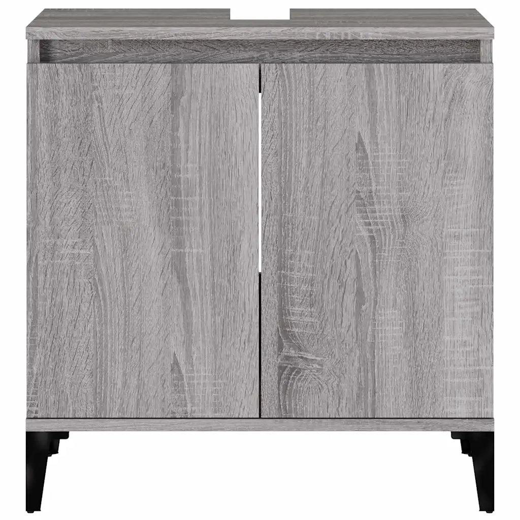 Mobile Lavabo | Armadio Lavabo Grigio Sonoma 58x33x60 cm in Legno Multistrato