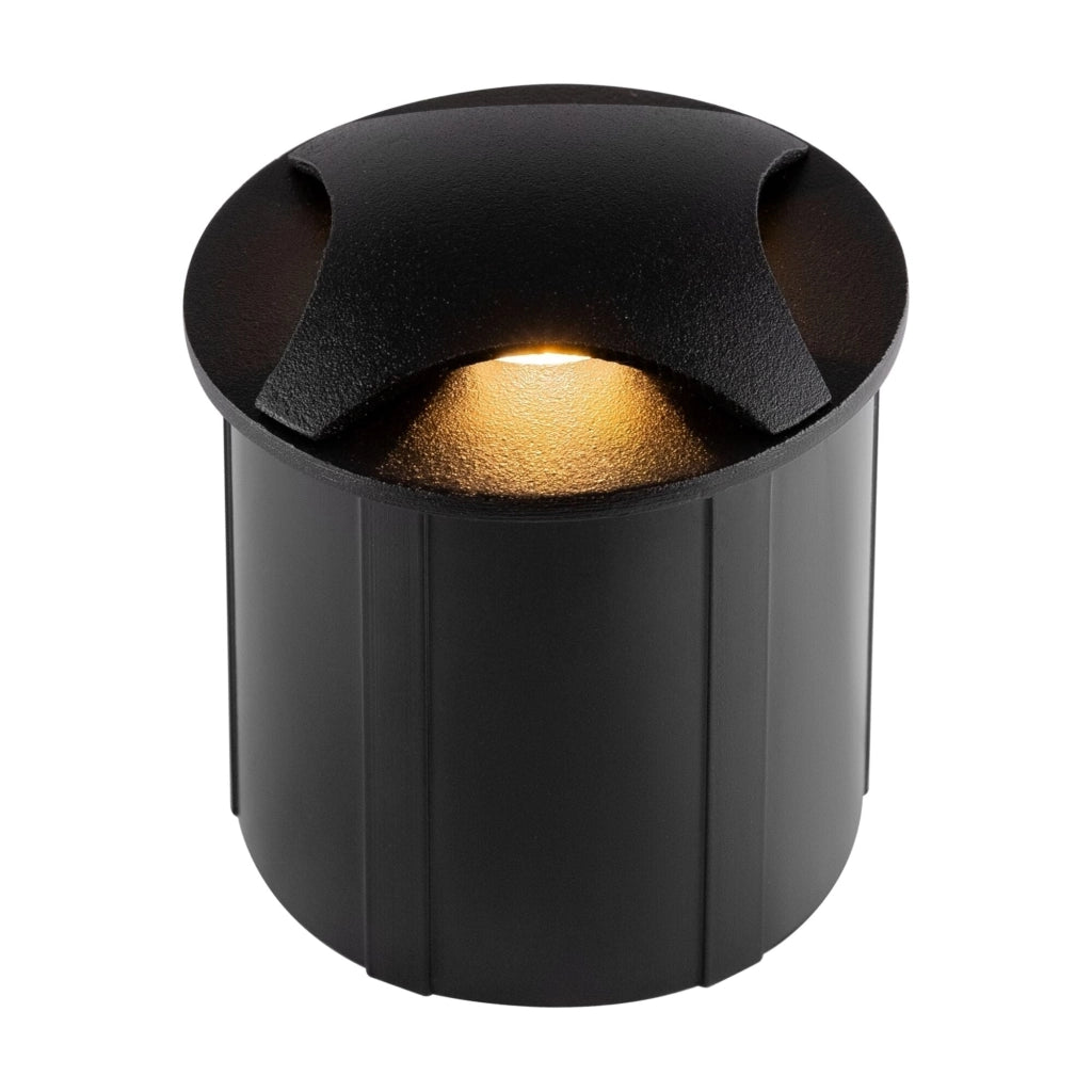 Faretto da incasso Outdoor in Alluminio Biscotti Nero