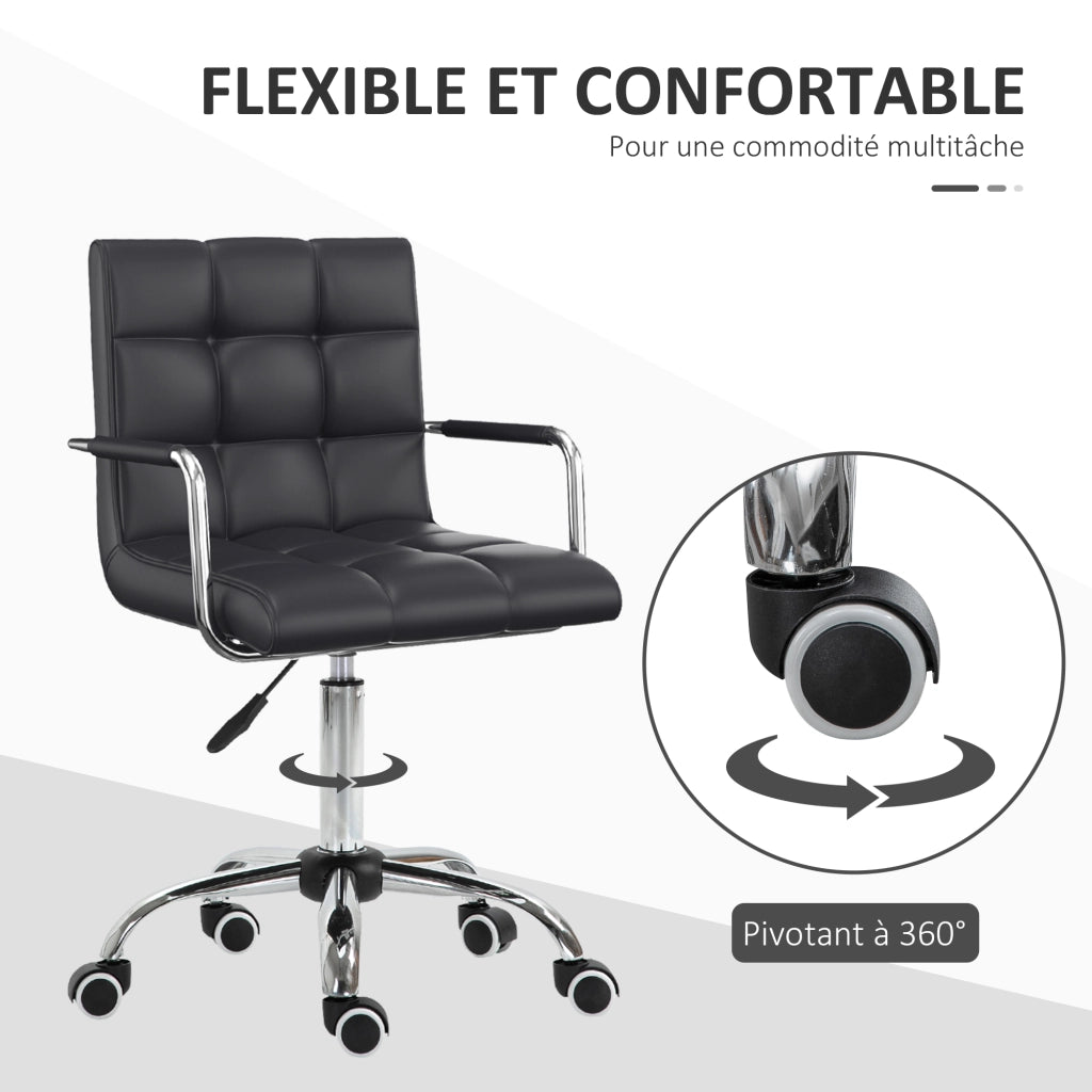 Sedia da ufficio reclinabile ¨C zephmum ¨C tessuto nero 60x60x100 cm