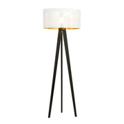 Piantana Moderno Drago Acciaio Nero Bianco 1 Luce E27 Ip20