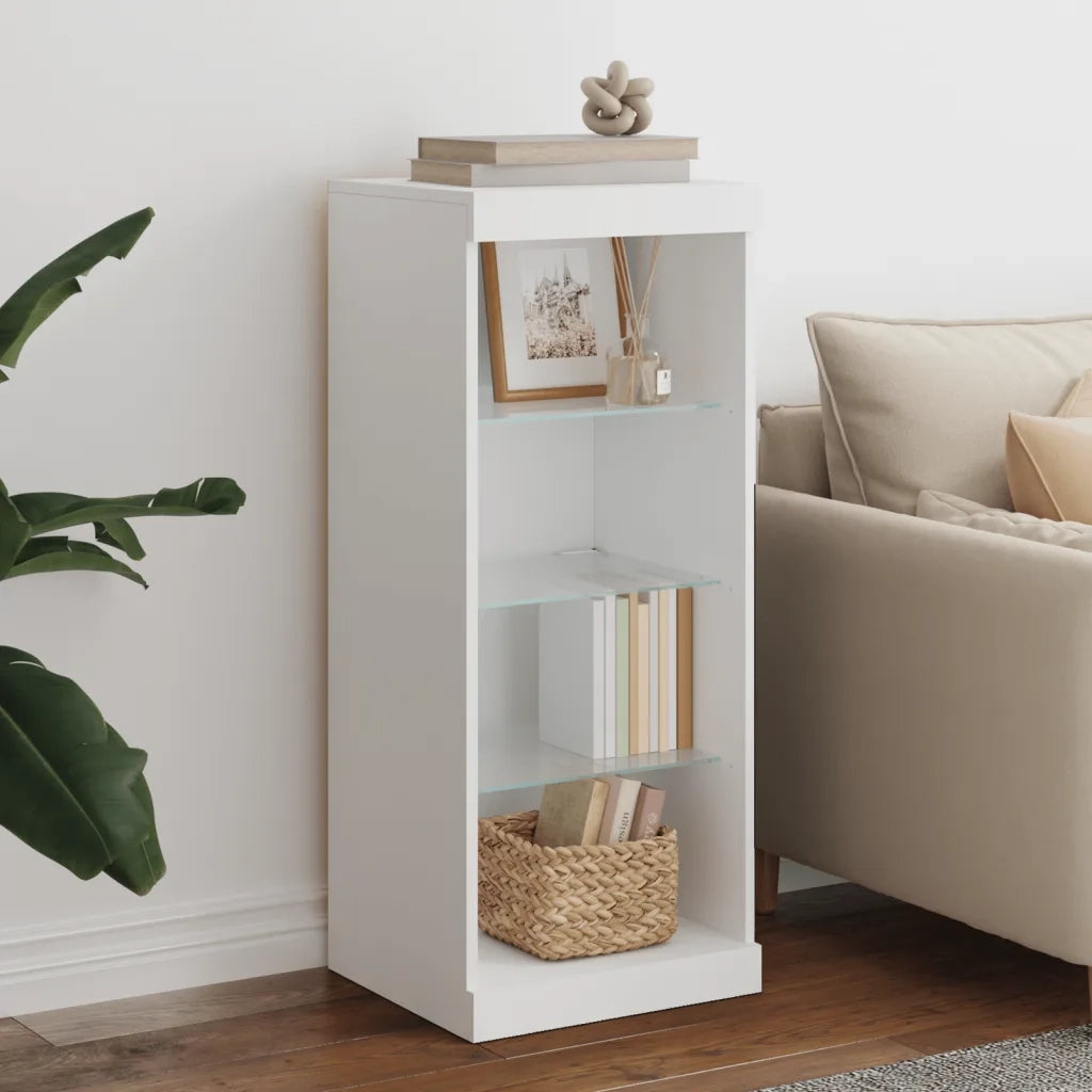 Credenza | Madia | Buffet da pranzo | Armadio da pranzo con Luci LED Bianca 41x37x100 cm