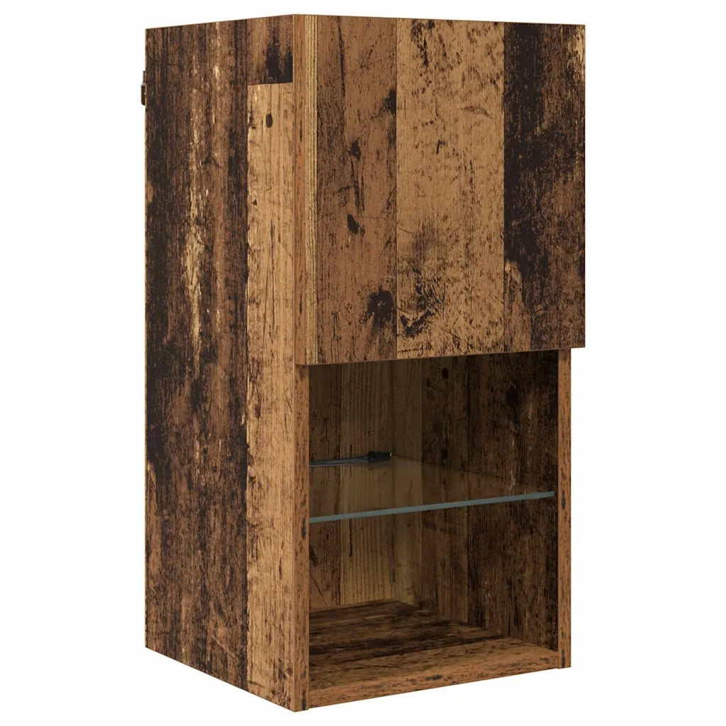 Mobile per TV a Muro 8 pz-Set di 8 Credenza per TV sospesa Legno vecchio Legno multistrato