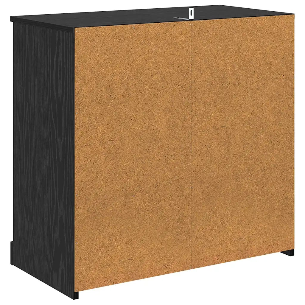 Credenza | Sideboards con cassetto 2 pcs Rovere Nero 70 x 35,5 x 67,5 cm