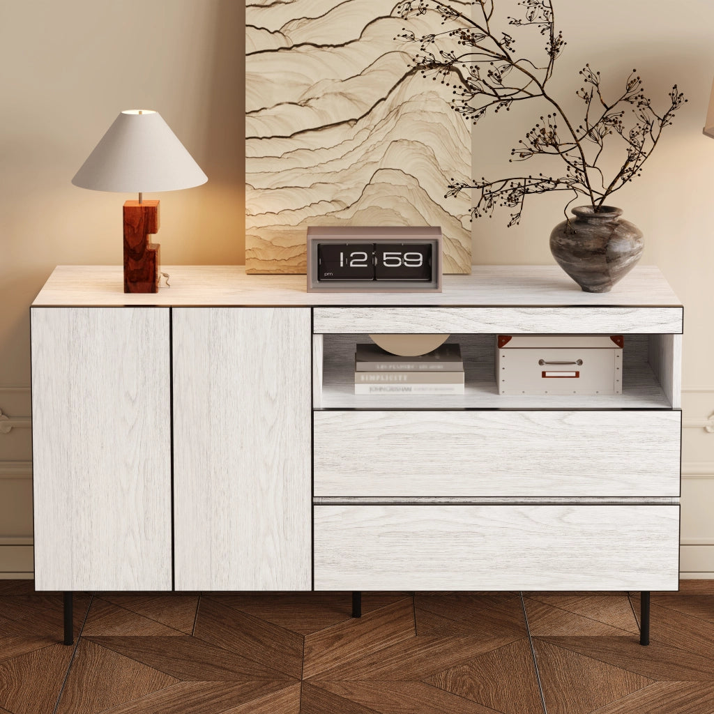 Credenza Moderna con Cassetti e Ante ¨C Xylo ¨C Legno, Soggiorno