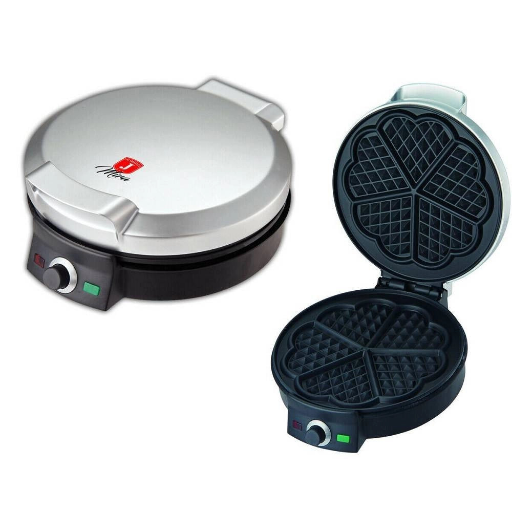 Trade Shop - Piastra Elettrica Per Waffle Antiaderente 1000w Waffel Cialde Crepes Ks-506 -