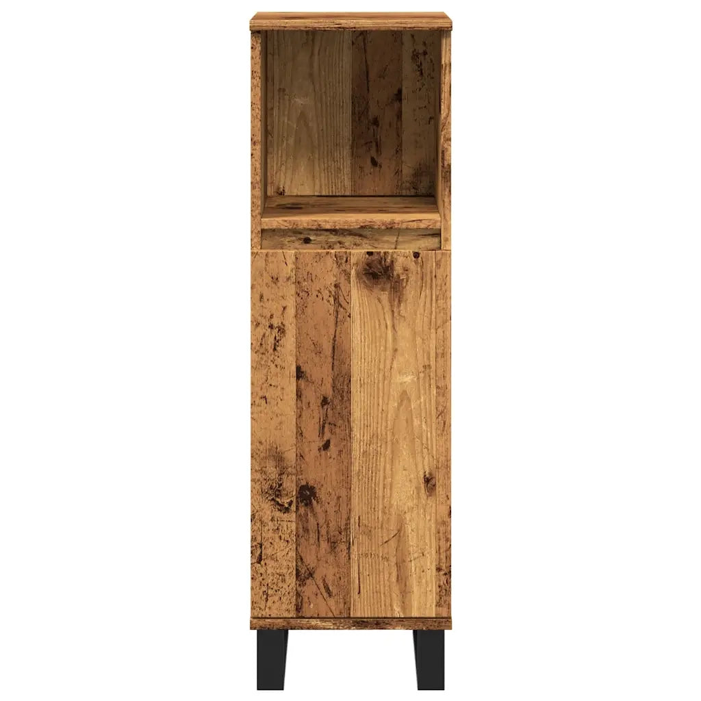 Armadietto da Bagno Legno Antico 30x30x100 cm in Truciolato 857211