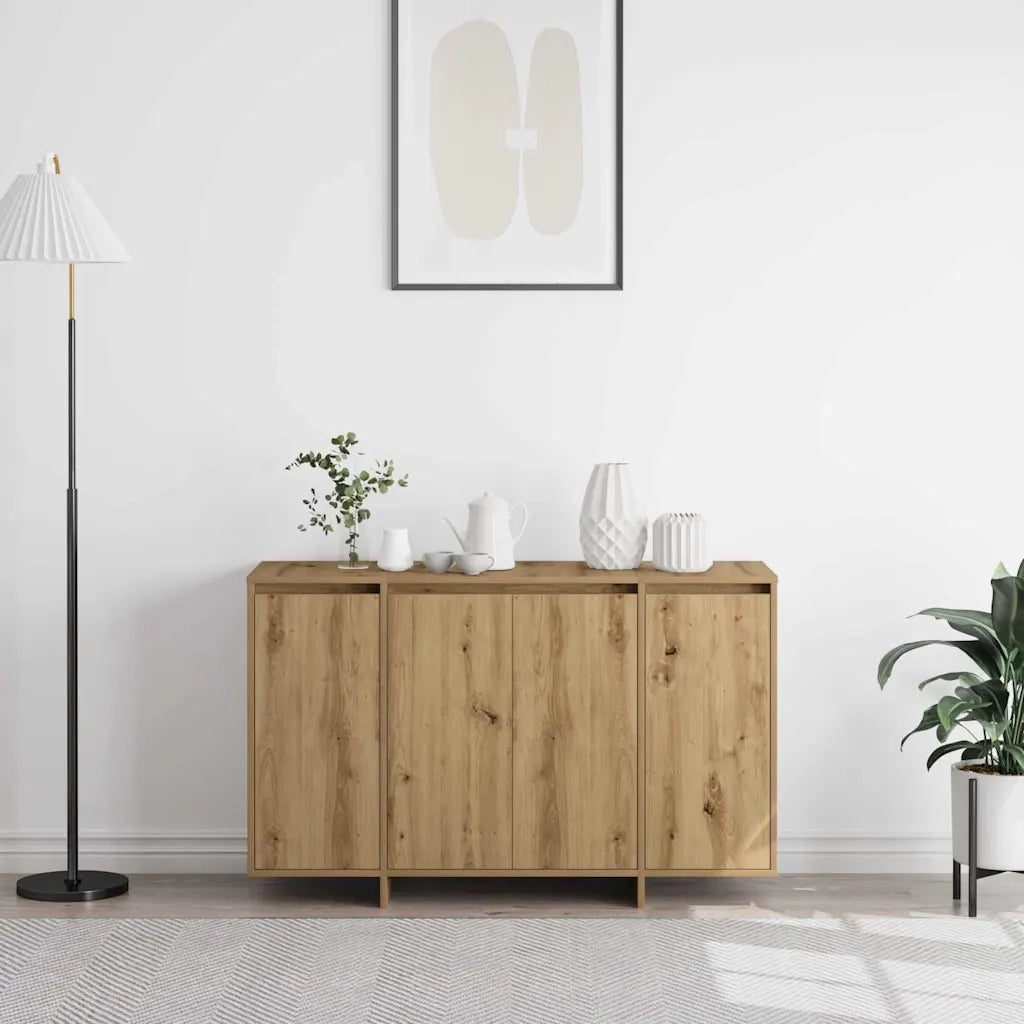 Credenza | Madia | Buffet da pranzo | Armadio da pranzo rovere artigianale 120 x 41 x 75 cm Legno multistrato