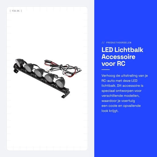 Componente di illuminazione LED a 5 luce - Metallo - Parte di ricambio per modelli RC - Modello D90 - 110 - Robusto e duraturo - Illuminazione per RC