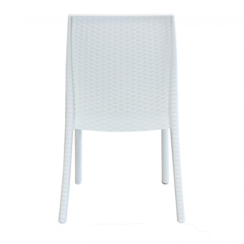 Sedia da Giardino Virginia 47x59x86 h cm in Wicker Bianco
