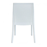 Sedia da Giardino Virginia 47x59x86 h cm in Wicker Bianco
