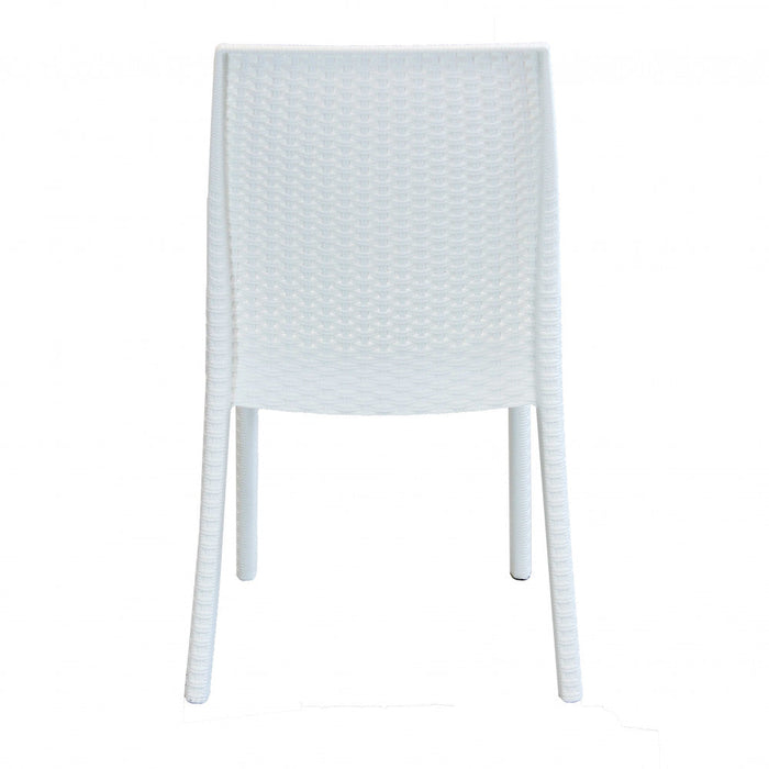 Sedia da Giardino Virginia 47x59x86 h cm in Wicker Bianco