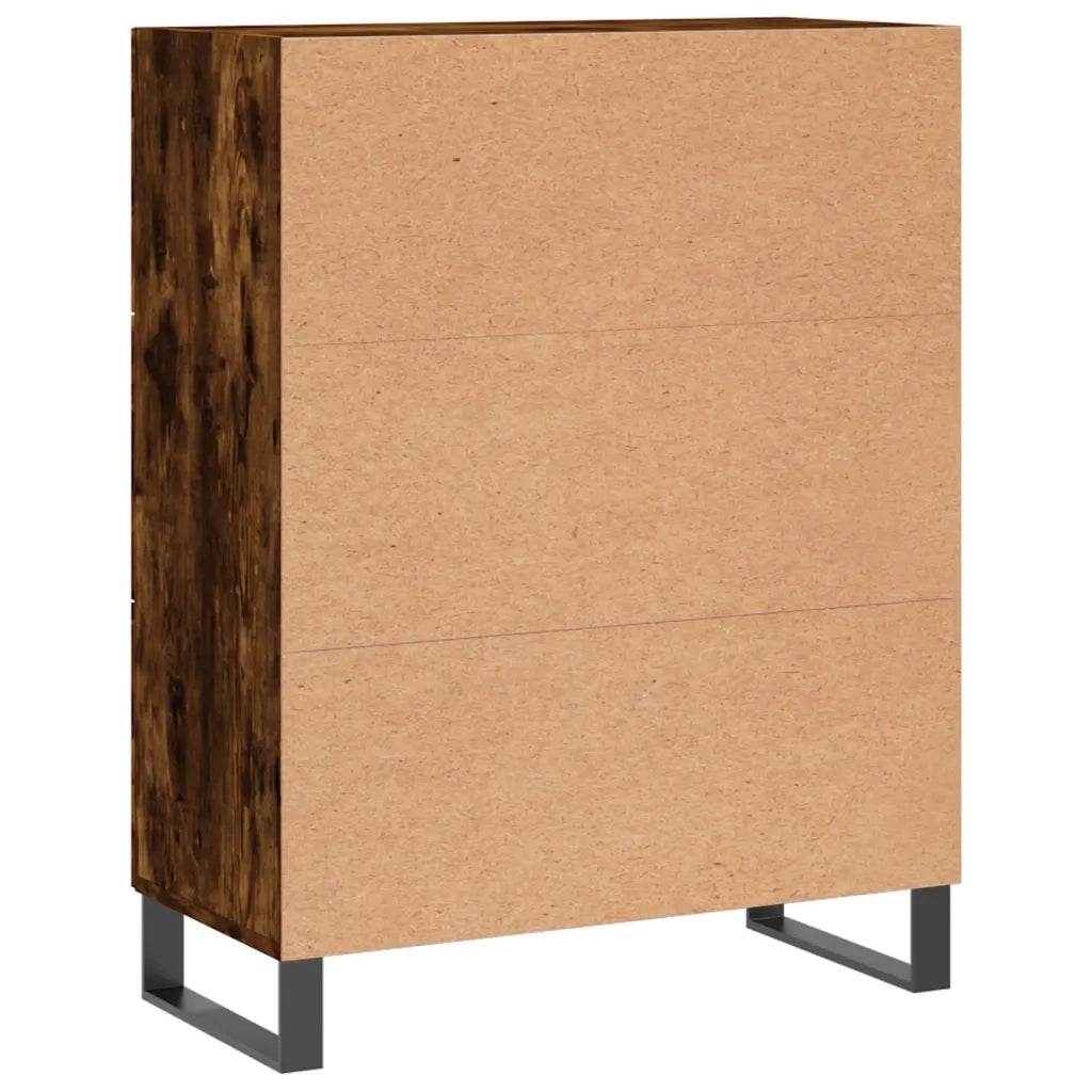 Credenza Rovere Fumo 69,5x34x90 cm in Legno Multistrato 827881