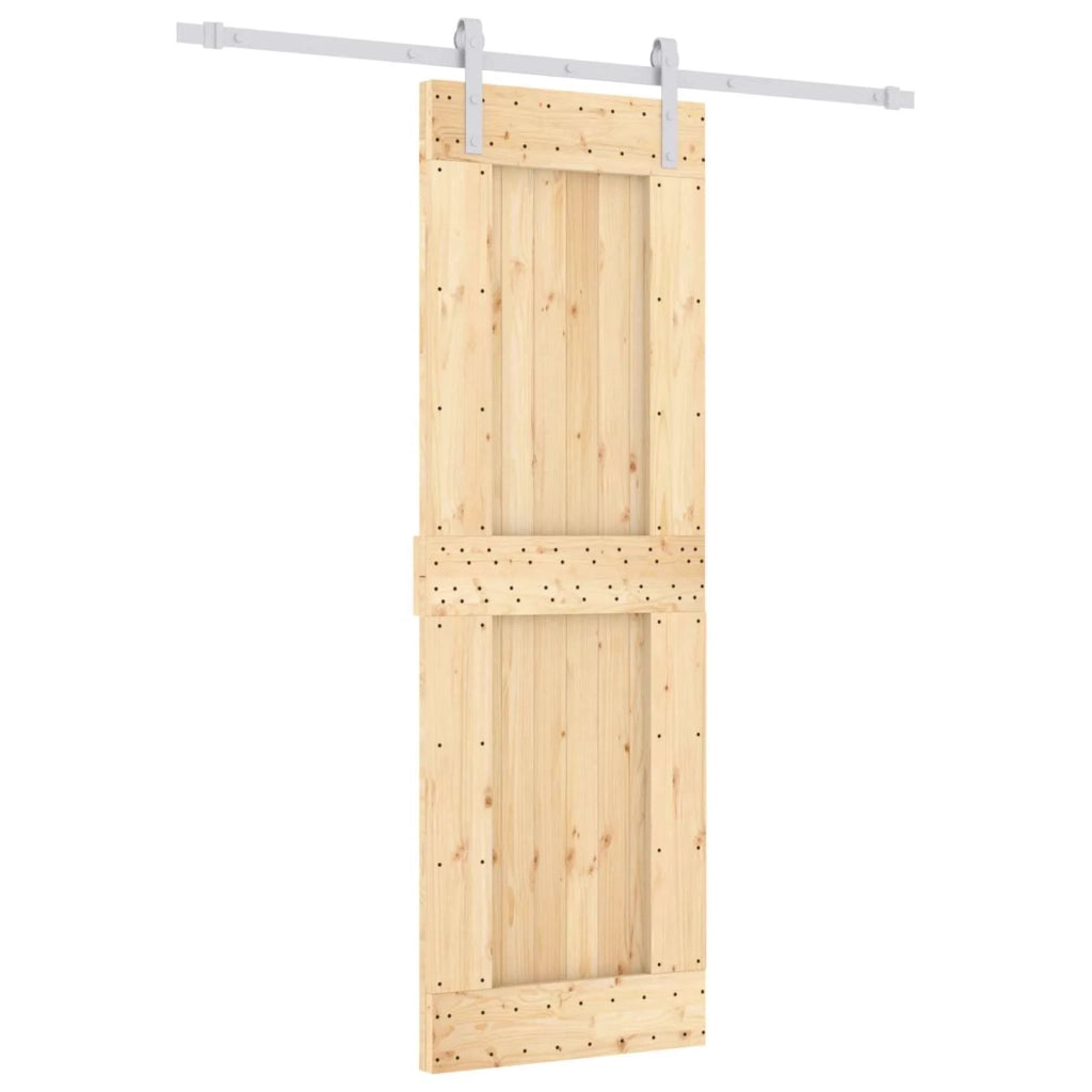 Porta scorrevole Naturale e Bianco 70 x 210 cm 3444937