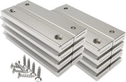 Magnetici rettangolari - forte tenuta - 16 pezzi - acciaio - 60 x 13,5 x 5 mm
