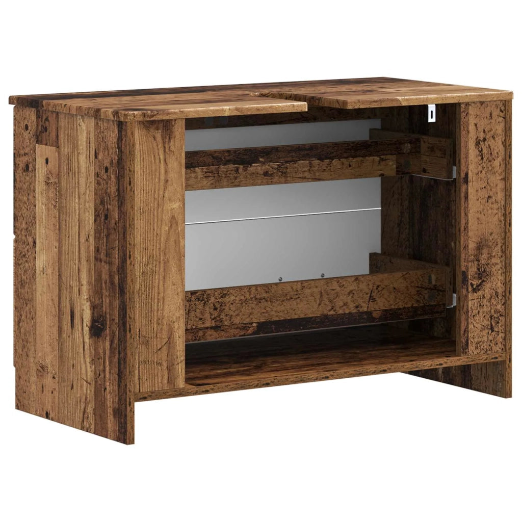 Armadio per Lavabo da Bagno UTRECHT Legno antico 897683