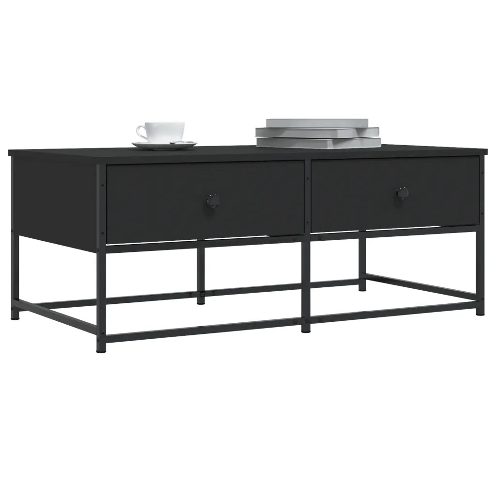 Tavolino da Salotto-Tavolino da soggiorno-Tavolo Nero 100x51x40 cm in Legno Multistrato 906067