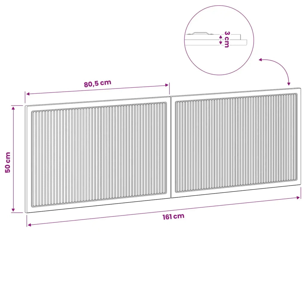 Testiera da Muro EDE Grigio Cemento Legno ingegnerizzato 896068