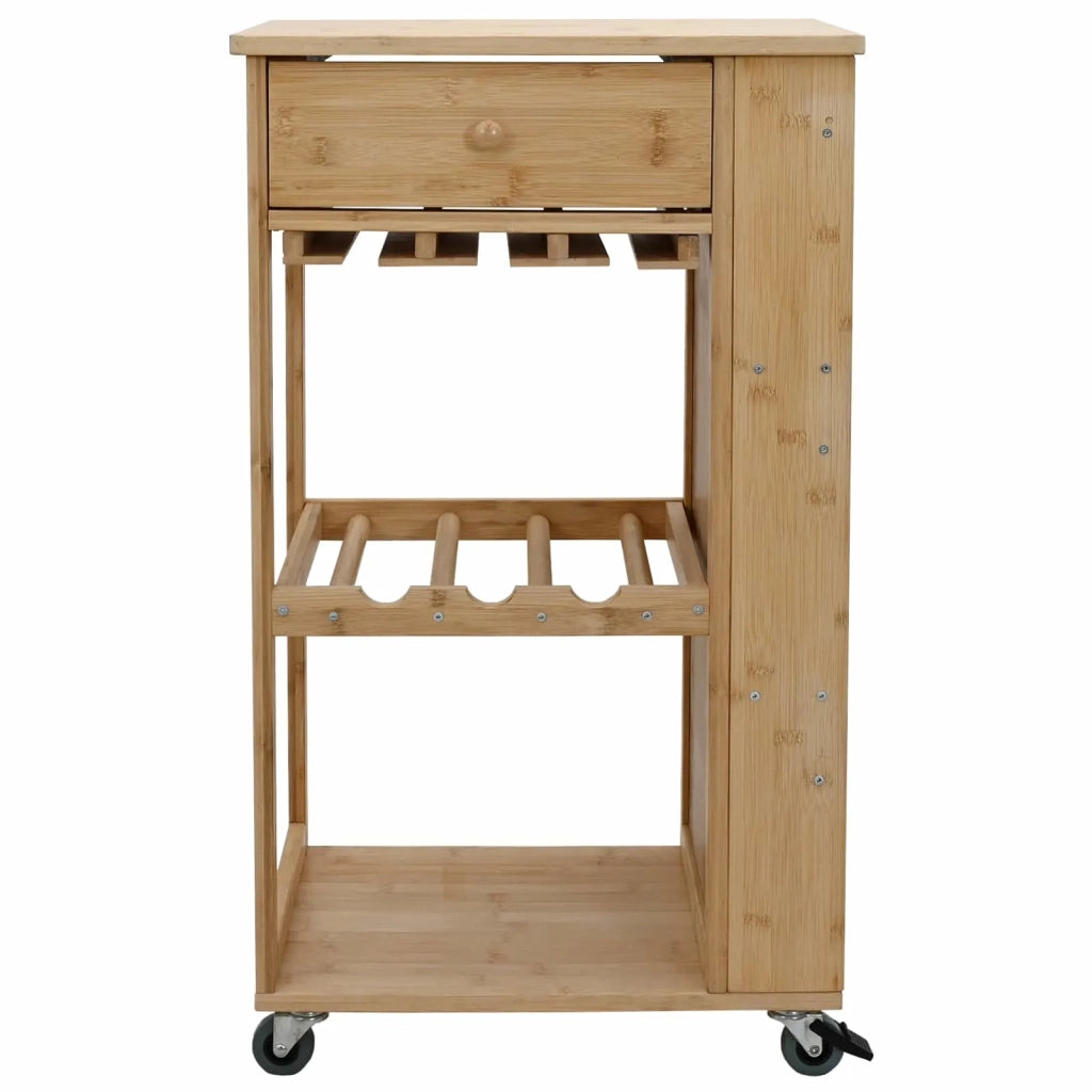 Carrello da Cucina con Ruote Naturale 47,5 x 36 x 83 cm Bambù 42028292