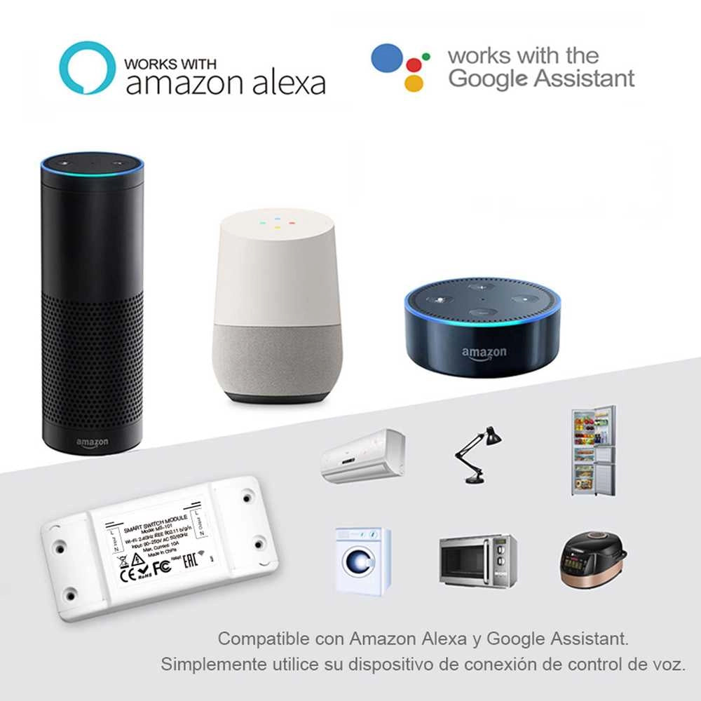 Interruttore WIFI 10A WIFI 2.4G TUYA, Smart Life 10A AC 90-250V 50/60HZ 2200W