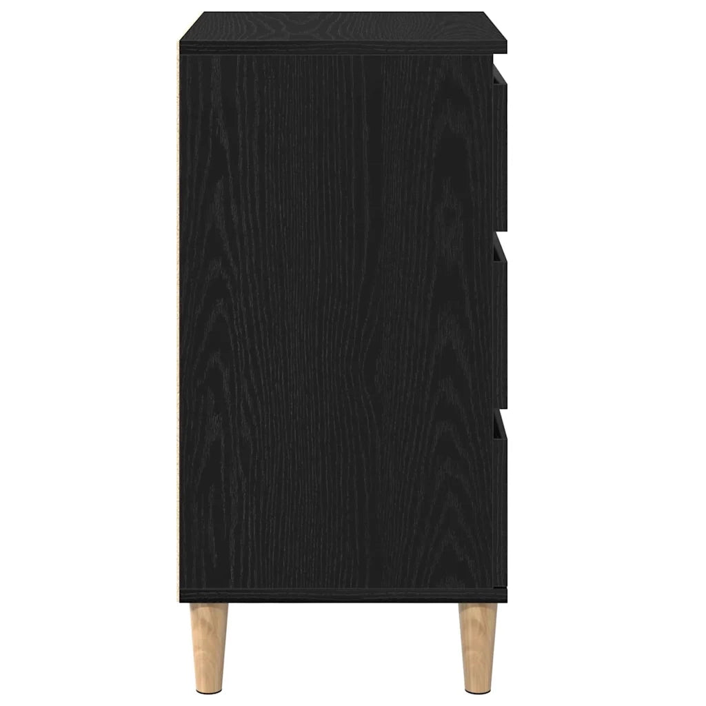 Armadio da Notte Rovere Nero 40 x 35 x 70 cm Legno multistrato 863429