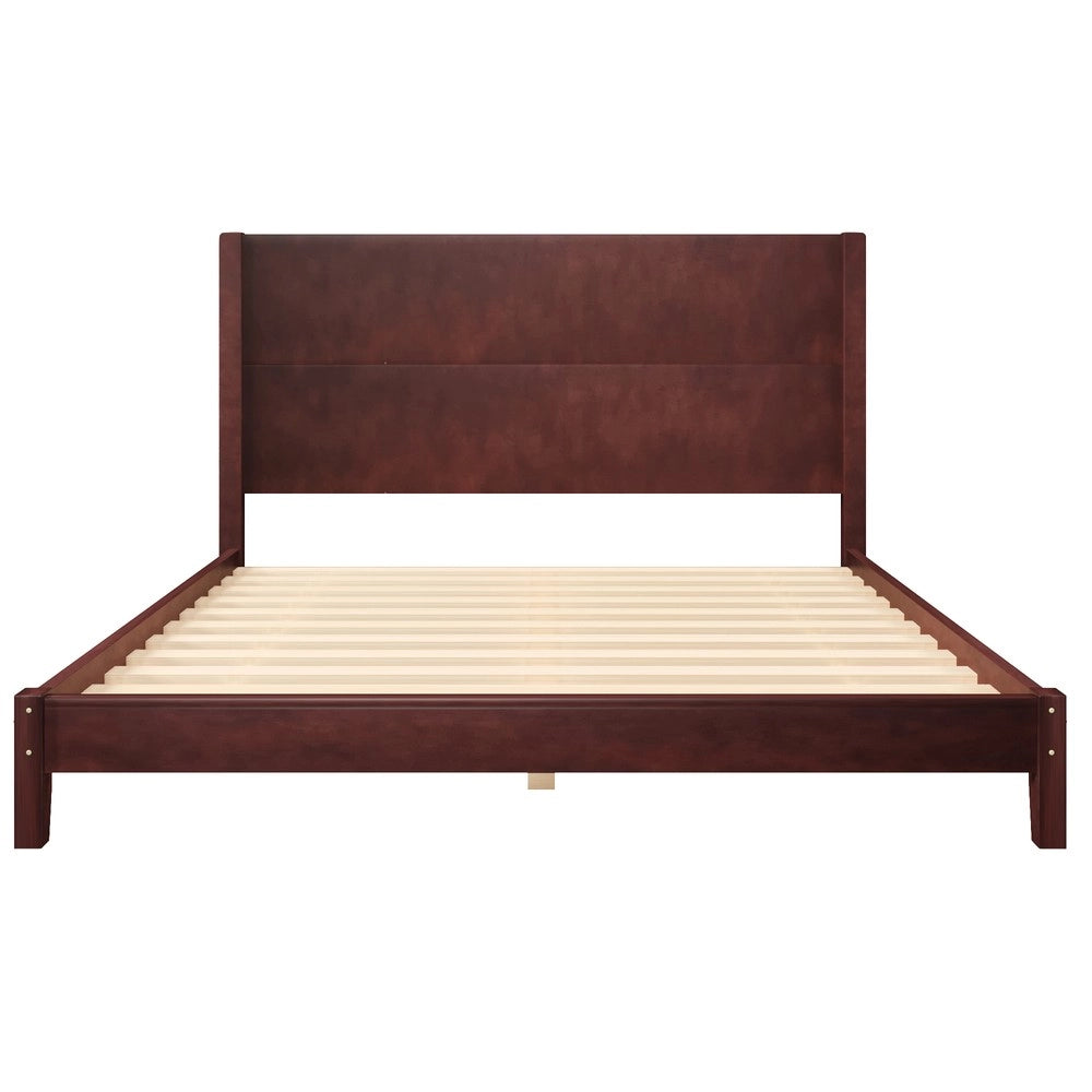 Letto con Testiera e Rete a Doghe ¨C Xylo ¨C Marrone 160x200