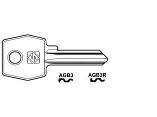 CHIAVI PER CILINDRI AGB 5 SPINE PICCOLE- - AGB3R SX - 10 pezzi SILCA