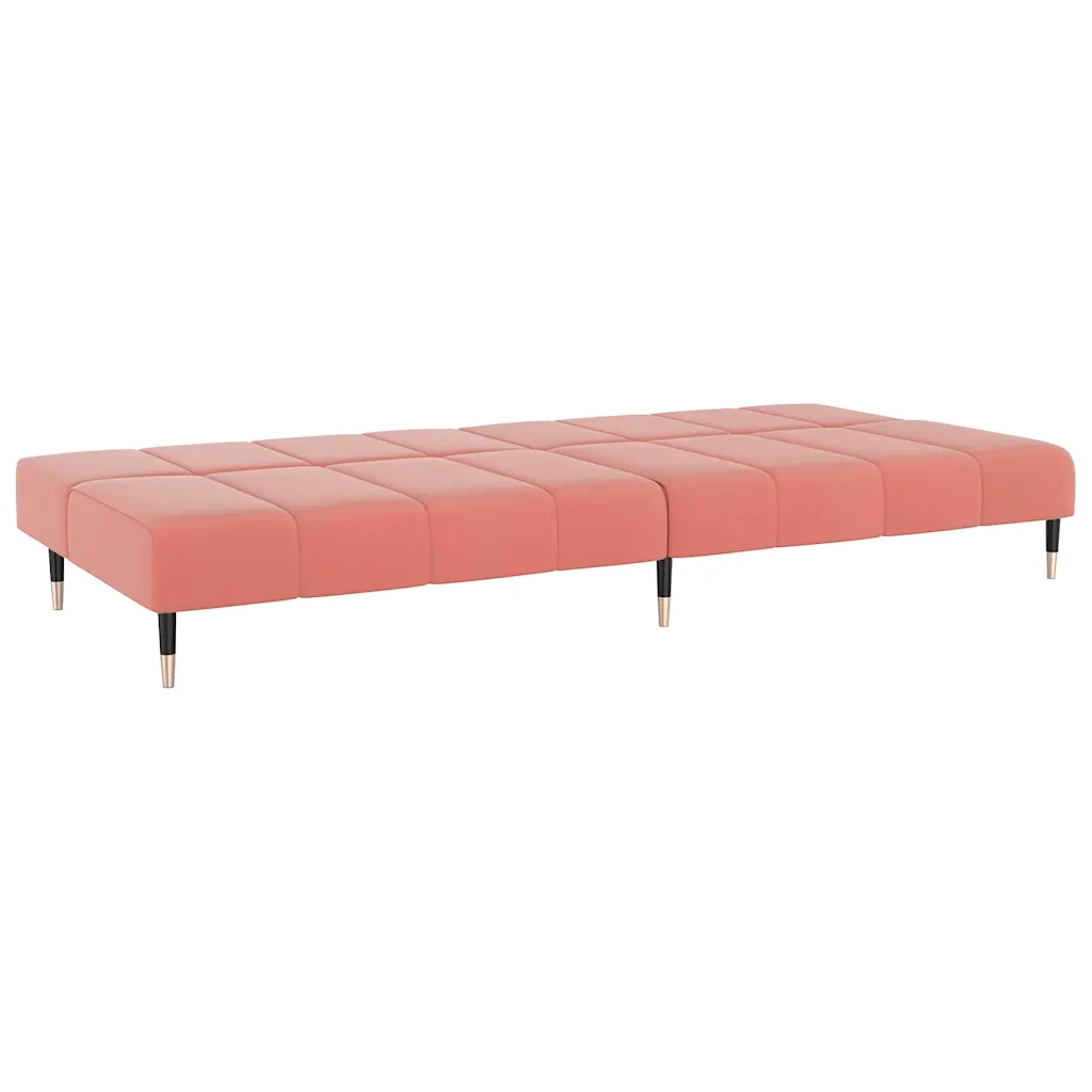 Divano letto | Sof¨¤ letto | Letto singolo a 2 Posti Rosa in Velluto