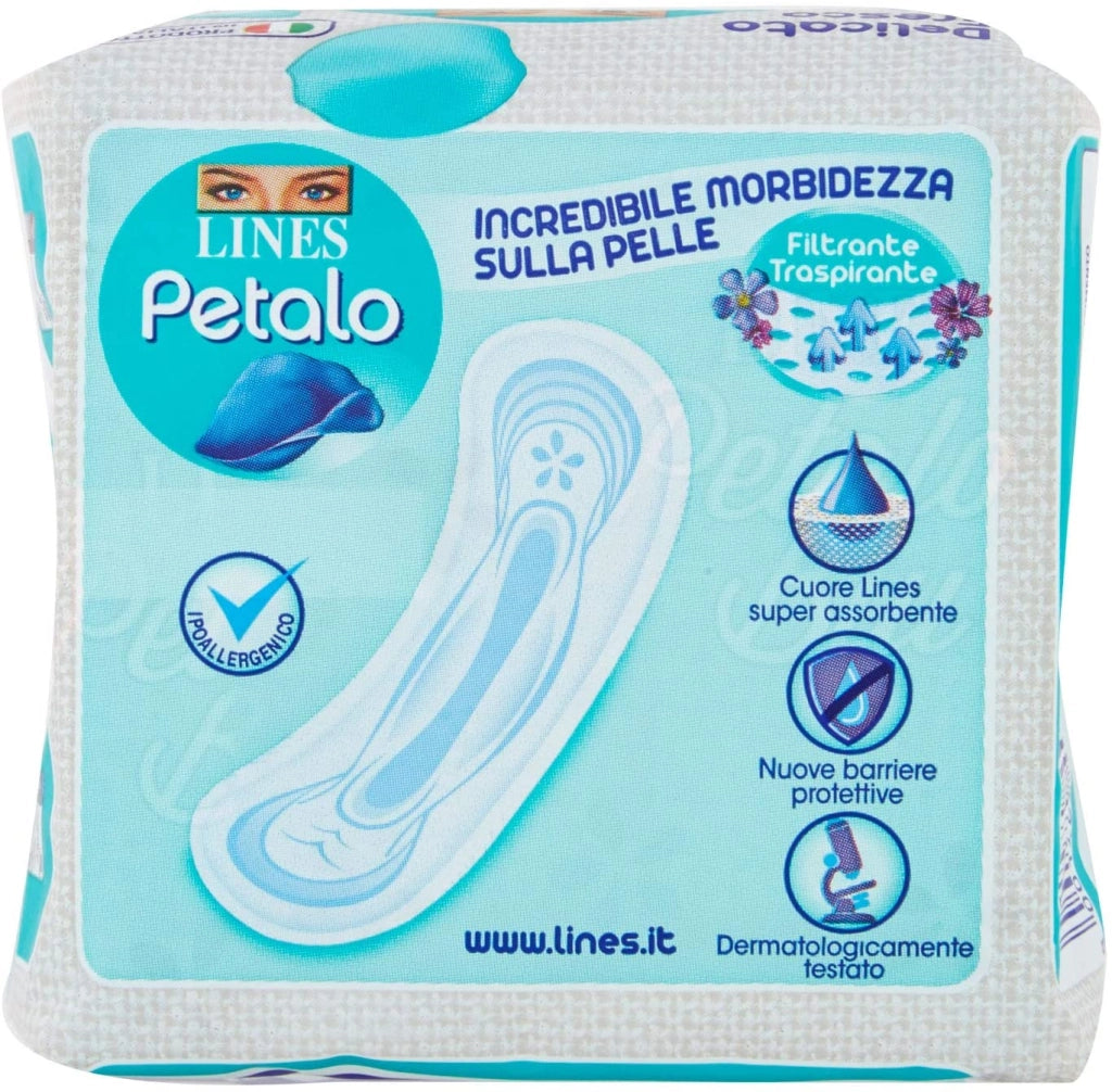 LINES PETALO BLU ASSORBENTE ANATOMICO ULTRASOTTILE DELICATO FRESCO 13 PZ