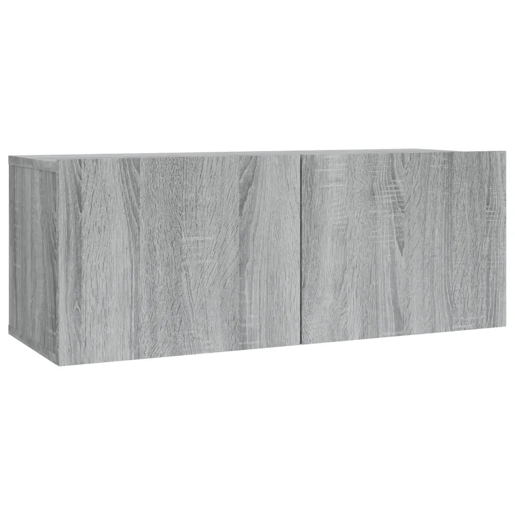Set Mobili Porta TV 2 pz-Set di 2 Credenza per TV Grigio Sonoma in Legno Multistrato 620708