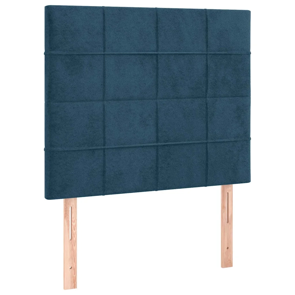 Giroletto a Molle con Materasso Blu Scuro 90x190 cm in Velluto 3129187