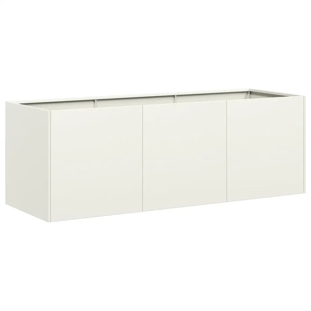 Fioriera Bianca 120x40x40 cm in Acciaio Laminato a Freddo 860676
