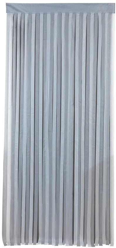 Stendardo a strisce pratica - grigio/bianco - 1 pezzo - poliestere - 90 x 200 cm