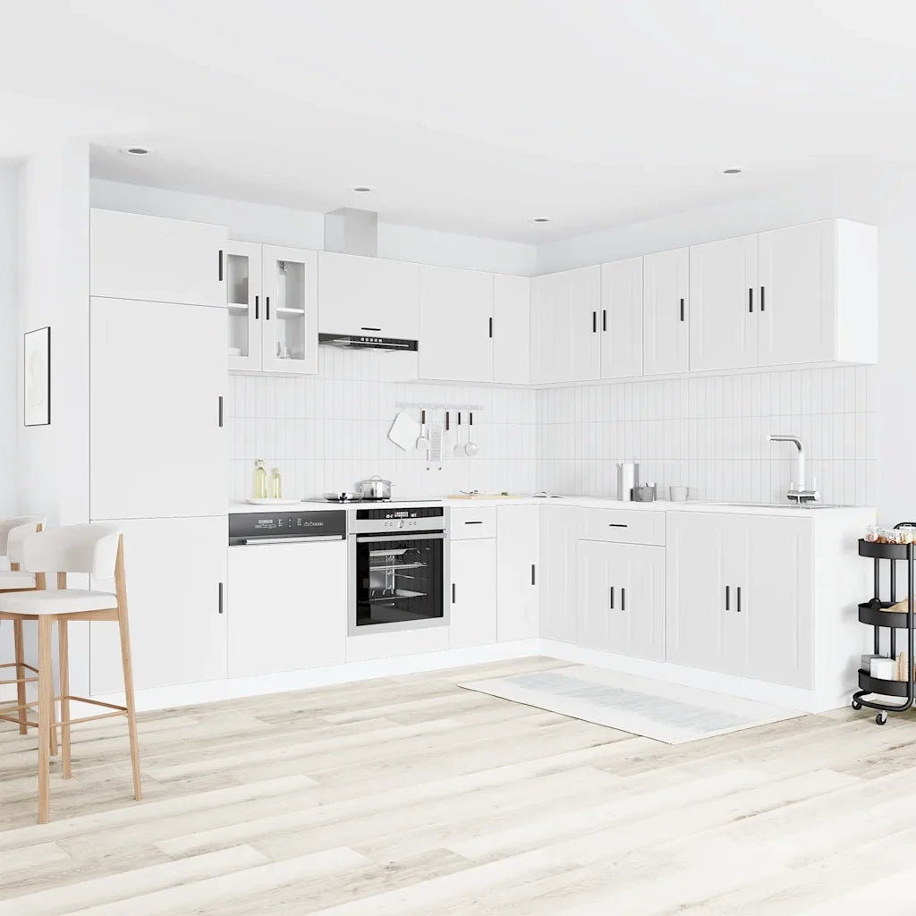 vidaXL Set Mobili da Cucina 14 pz Porto Bianchi Legno Multistrato