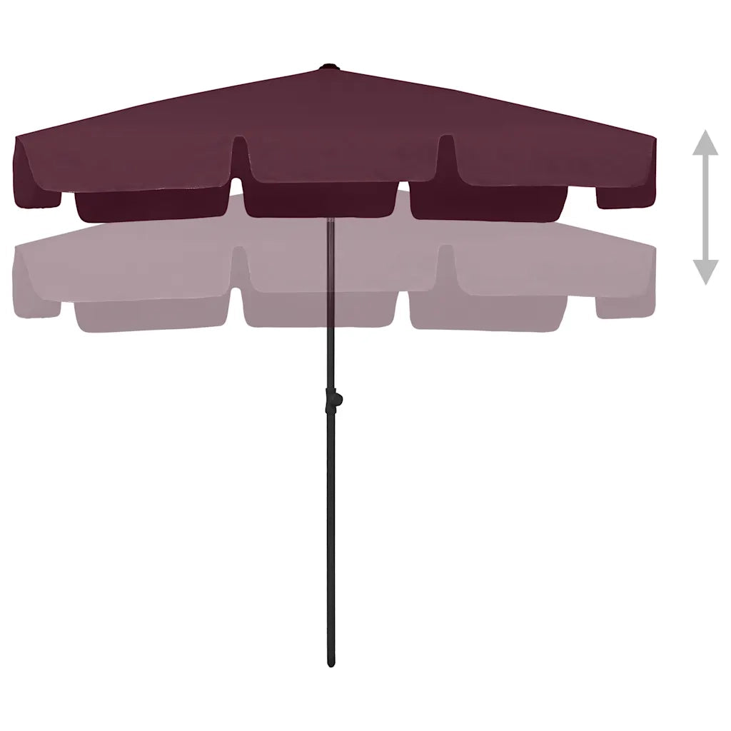 Ombrello | Parasolne da Spiaggia Rosso Bord¨° 200x125 cm