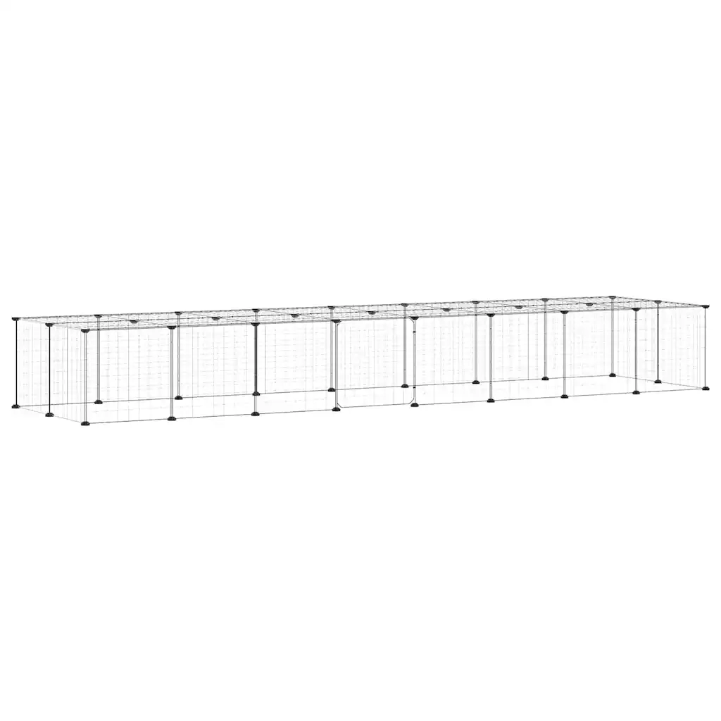 Gabbia per Animali 36 Pannelli con Porta Nera 35x35 cm Acciaio 3114057