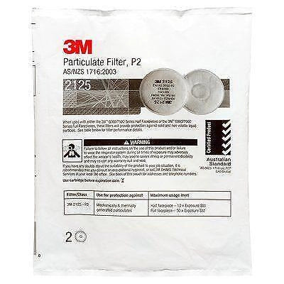 3M 2125 Filtri Antiparticolato Classe P2 R Serie 2000 Connessione a Baionetta Confezione 2 Pezzi
